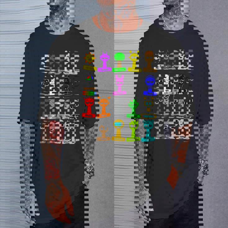 Sprunki All Here With Names For Boys And Girls Birthday Tシャツ 彼への贈り物