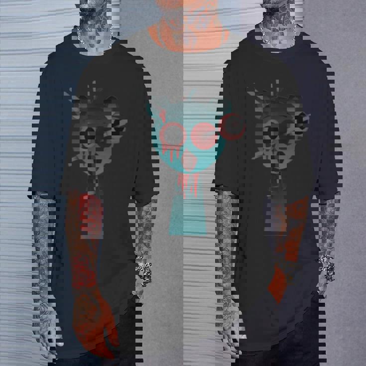 Sprunkiの怖いスカイブルー Tシャツ 彼への贈り物