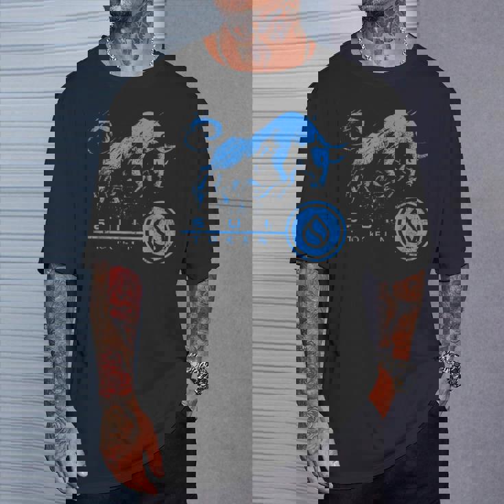 Suiコイン暗号ブルランhodlブロックチェーンで億万長者になる Tシャツ 彼への贈り物