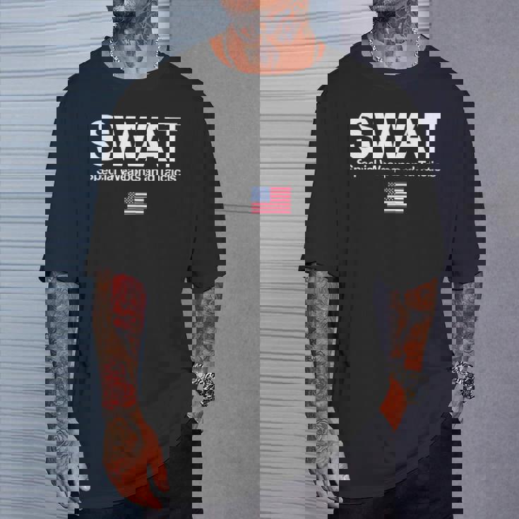 Swat シャツ Unitedpecial Police Usa フラッグ 胸ロゴ Tシャツ 彼への贈り物