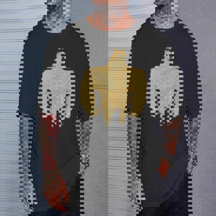 Swole Doge Meme Buff Doge Meme Tシャツ 彼への贈り物