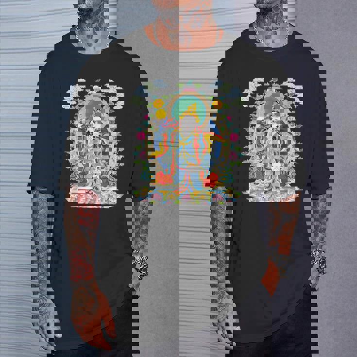 Thangka ブッダ ヨガ 曼荼羅 瞑想 仏教 ナマステ Tシャツ 彼への贈り物