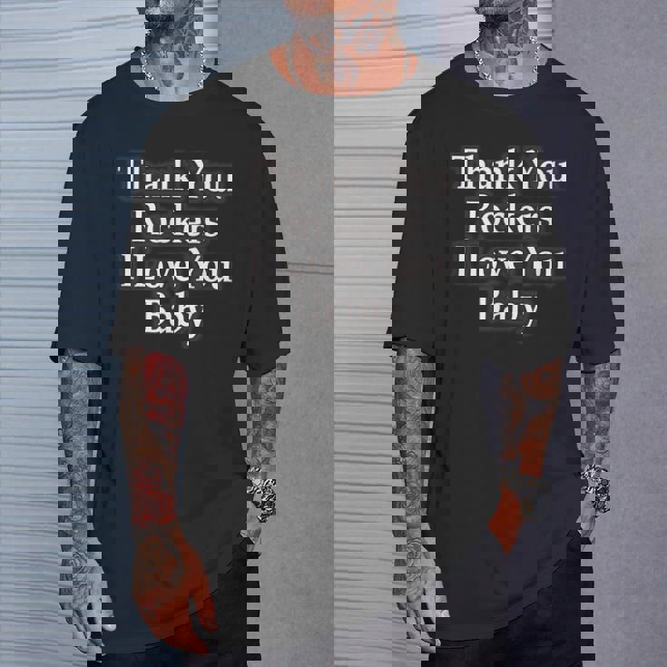 Thank You Rockers I Love You Baby Tシャツ 彼への贈り物