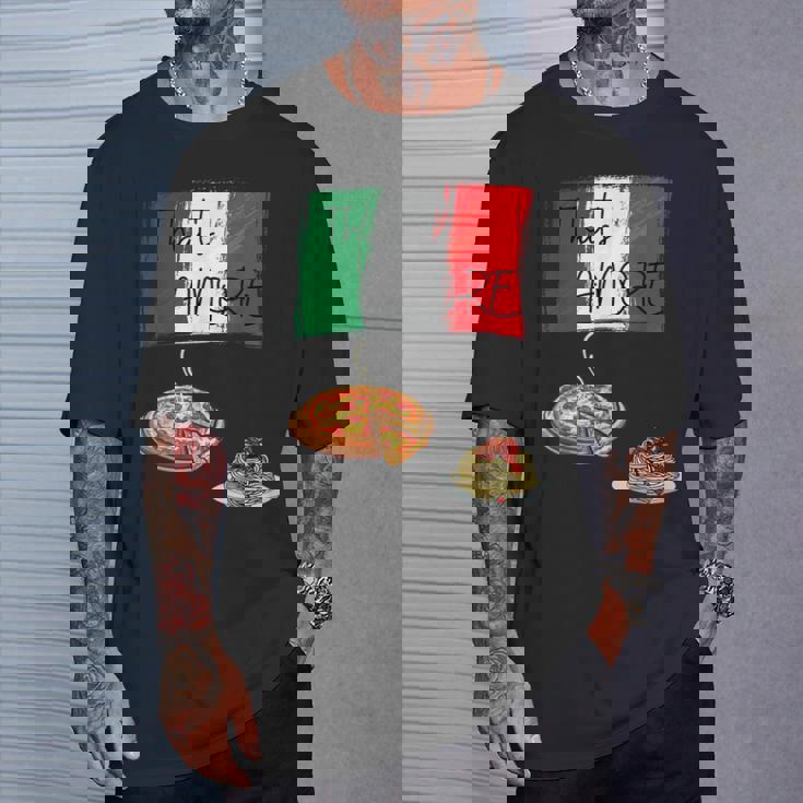 That's Amore ピザ パスタ好き イタリア料理 イタリア国旗 Tシャツ 彼への贈り物