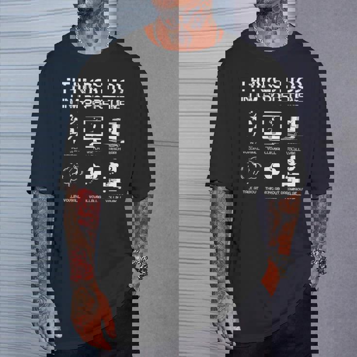 Things I Do In Mypare Time 面白いバレーボール愛好家 Tシャツ 彼への贈り物