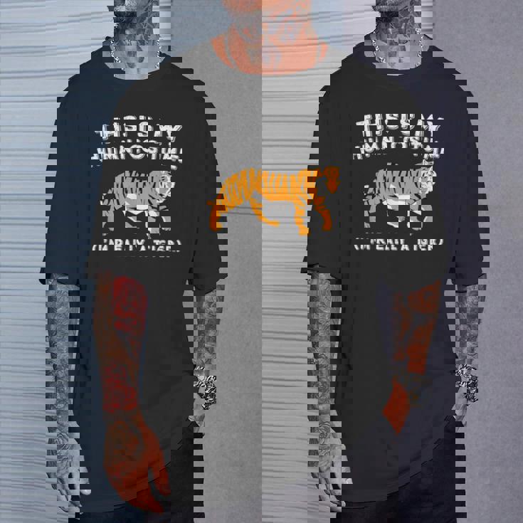 This Is My Human コスチューム I'm Really A Tiger かわいいタイガー Tシャツ 彼への贈り物