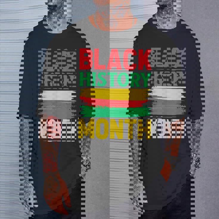 History Month ペイントブラシ ジューンティーンス ブラックヒストリー Tシャツ 彼への贈り物