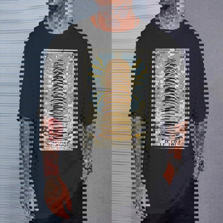 The Tower タロットカード パンケーキタワー 朝食 恋人 パンケーキ Tシャツ 彼への贈り物