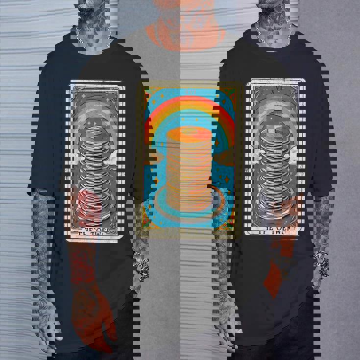 The Tower タロットカード パンケーキタワー 朝食愛好家 Tシャツ 彼への贈り物