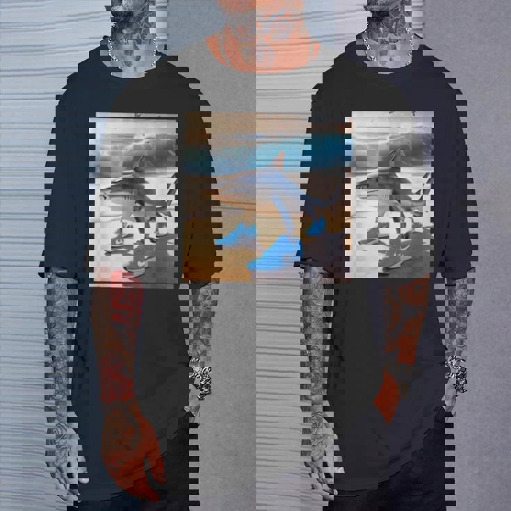 Tralalelo Tralala 面白いサメ イタリアのブレイン ミーム グラフィック Tシャツ 彼への贈り物