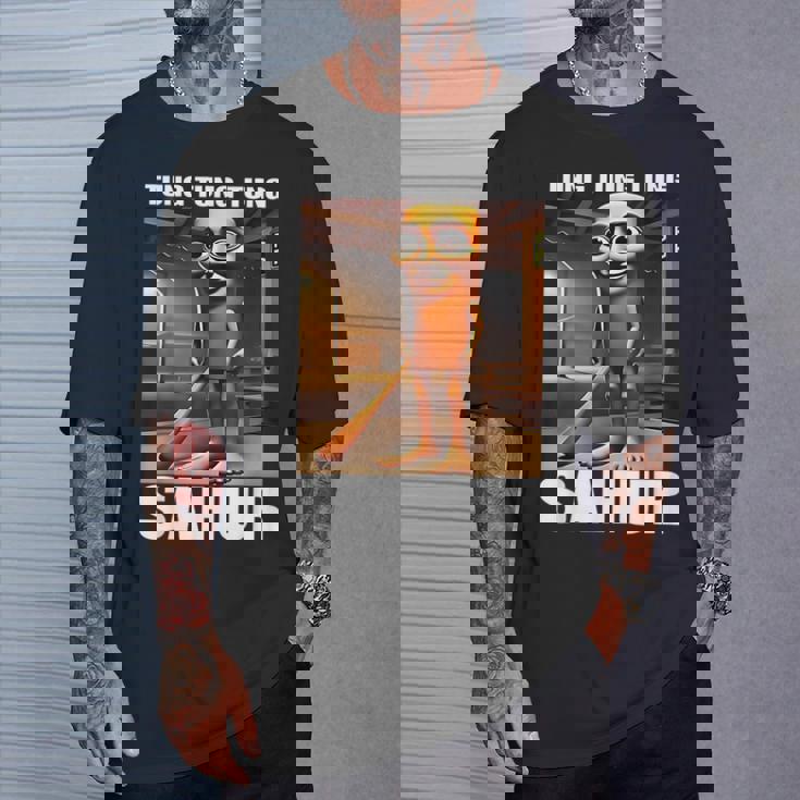 Tungahur イタリアンブレイン レッド ミーム Tシャツ 彼への贈り物