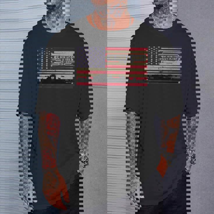 Uss エドウィン A ハワード De-346 船舶図 アメリカ国旗 Tシャツ 彼への贈り物