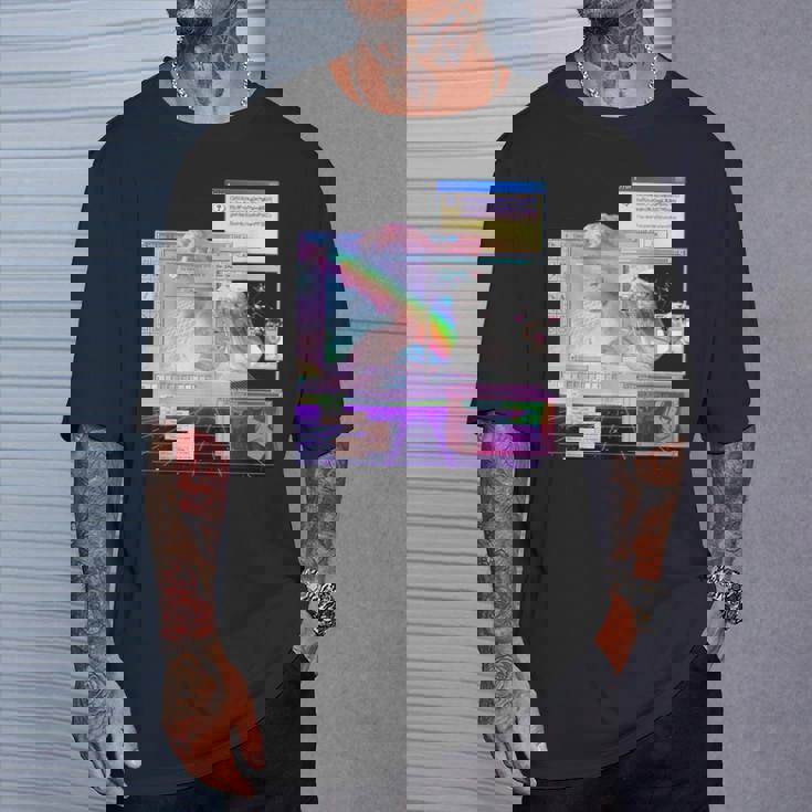 Vaporwave 美的pc トリッピーアート 90年代コンピューター Tシャツ 彼への贈り物
