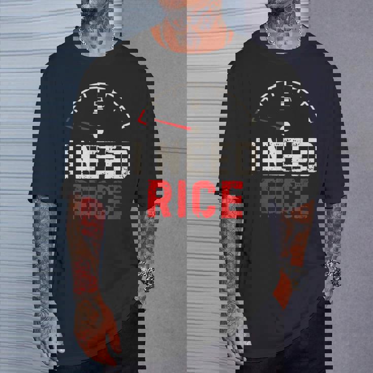 Vintage I Need Rice Lover レトロ 米 食べ物 好き Tシャツ 彼への贈り物