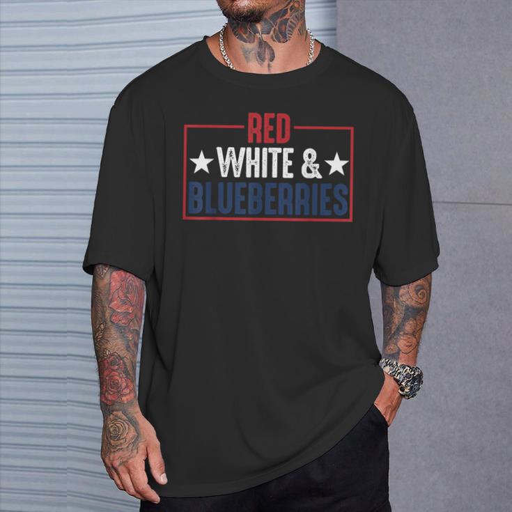 Vintage Red White And Blueberries T-Shirt Gifts for Him