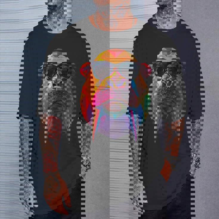 Walrus Dad Mom クールサングラス セイウチ Tシャツ 彼への贈り物