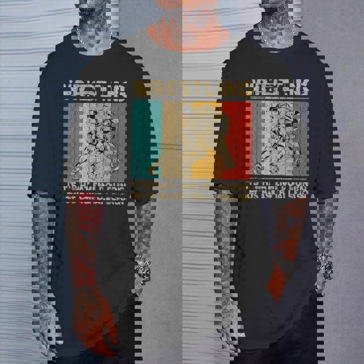 Wrestling It's What Do ビンテージレスリングレスラー Tシャツ 彼への贈り物