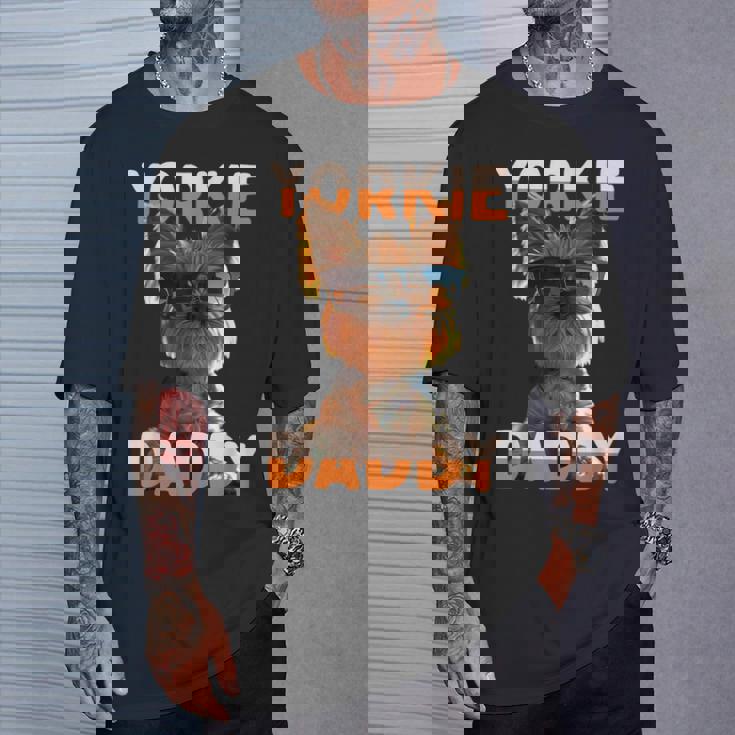 Yorkie Daddyヨーキー パパ 父の日 お父さん スウィート・ヨークシャー・テリア Tシャツ 彼への贈り物