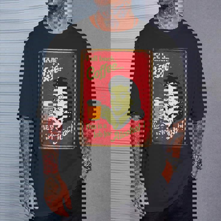 「Fall Back、Coffeeこれはアルコールの仕事だ」 おもしろプリント Tシャツ 彼への贈り物