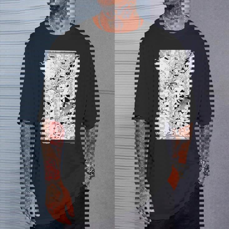 【さくらみこ】『ヤマト神想怪異譚』漫画コマtシャツ（本人セレクト 日本語） Tシャツ 彼への贈り物