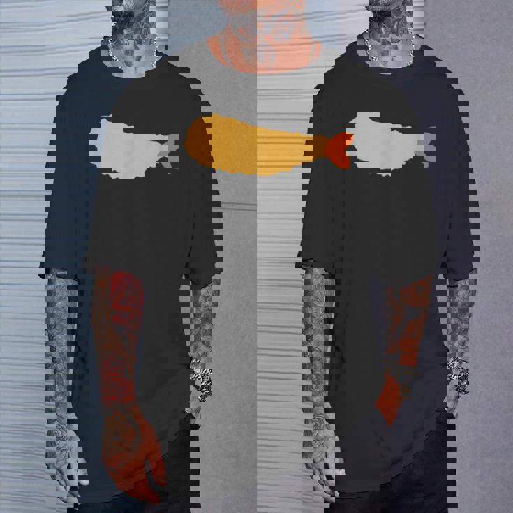 【エビフライ】えびふらい 海老 えび 蝦 エビ おもしろ 面白い シンプル イラスト おしゃれ 可愛い ネタ ウケ狙い Tシャツ 彼への贈り物