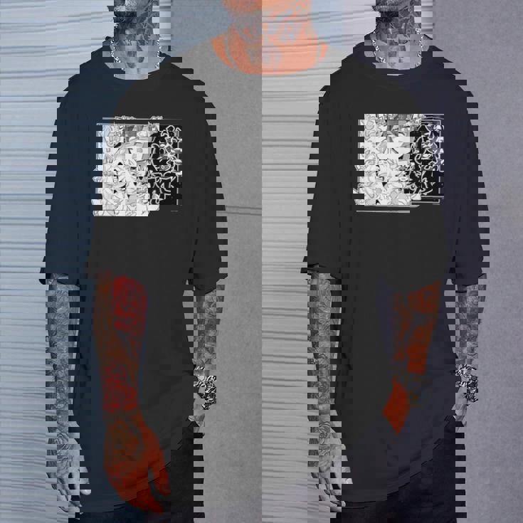 【大神ミオ】『ヤマト神想怪異譚』漫画コマtシャツ（本人セレクト 日本語） Tシャツ 彼への贈り物