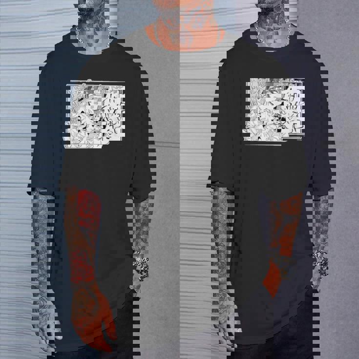 【大神ミオ】『ヤマト神想怪異譚』漫画コマtシャツ（本人セレクト 英語） Tシャツ 彼への贈り物