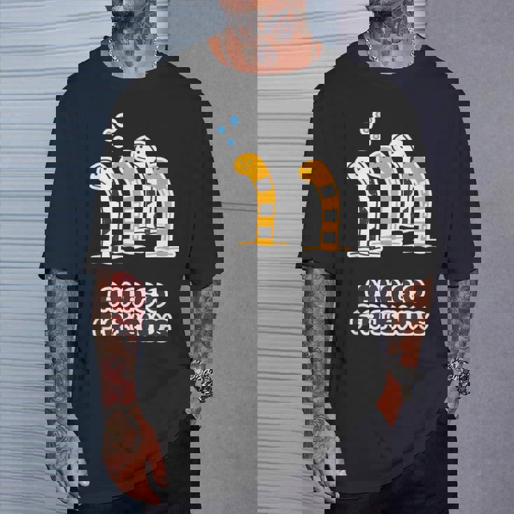 あなごフレンズ《チンアナゴ & ニシキアナゴ》【どうぶつフレンズ】水族館 ゆるくて かわいい 面白 動物 イラスト Tシャツ 彼への贈り物