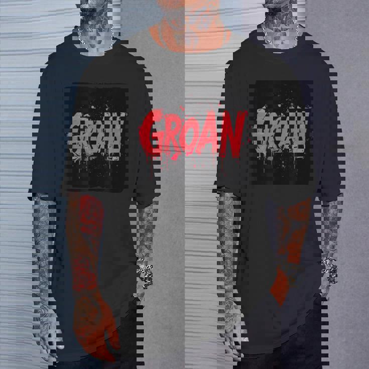 うめき声の衣装で苦労を表現しましょう。 Tシャツ 彼への贈り物