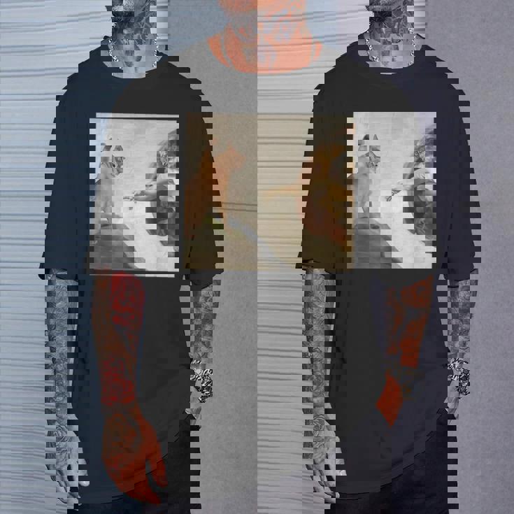 おかしな猫 神 創造 アダム ミーム イエス Tシャツ 彼への贈り物