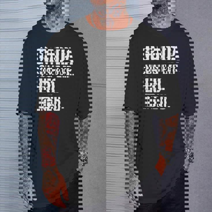 おじいちゃんスカッシュプレイヤーヒーローレジェンド-おじいちゃんスカッシュ Tシャツ 彼への贈り物