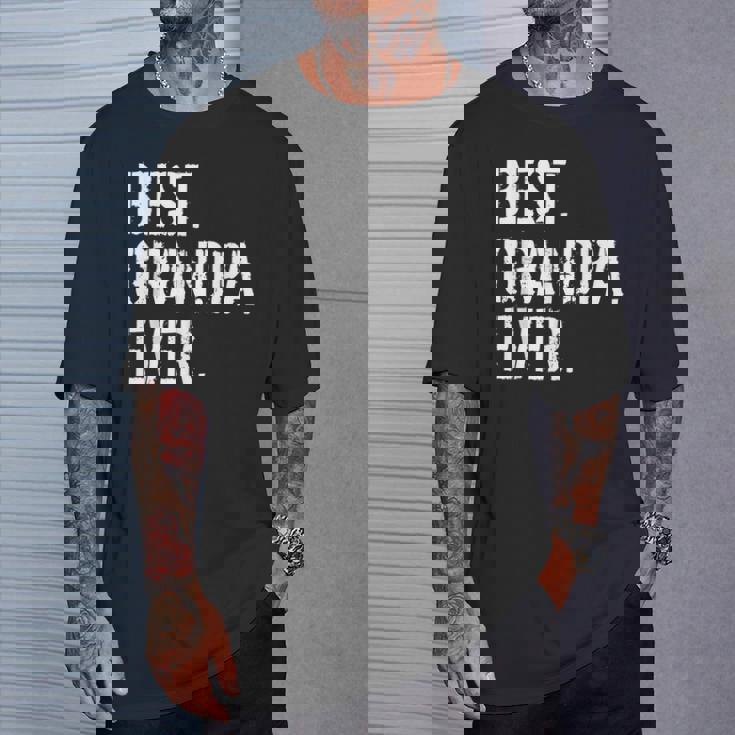 メンズ おじいちゃん誕生日クリスマスプレゼントベストおじいちゃんエバー Tシャツ 彼への贈り物