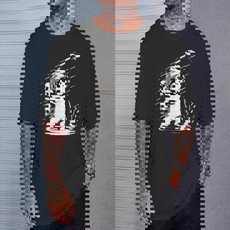 おもしろtシャツ シーズー ゴルフ 犬 子犬 メンズ 犬好きグッズ かわいい おもしろ 服 Tシャツ 彼への贈り物