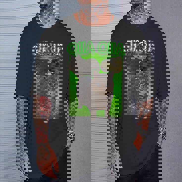 おもしろいいいあ オイア スピニングキャット ミーム おおいいあい 猫 Tシャツ 彼への贈り物