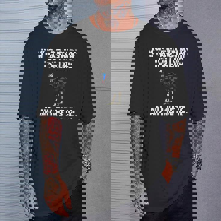 おもしろい俺のヒクイドリが呼んでるし、私は鳥に行かな Tシャツ 彼への贈り物