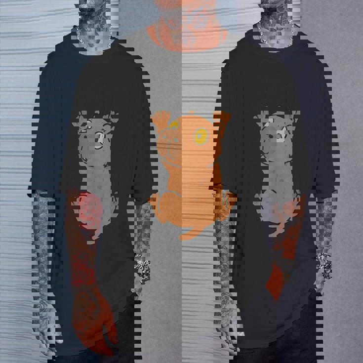 おもしろカピバラ ぶら下げ 傷 ママ パパ キッズ Tシャツ 彼への贈り物