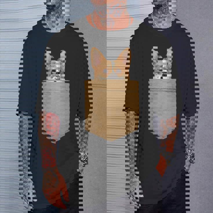 おもしろ犬好きギフトウェルシュ・コーギー・イン・マイ・ユア・ポケット Tシャツ 彼への贈り物