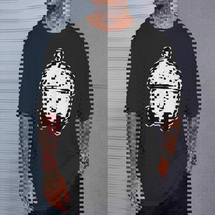 かわいい どんぐり 笑顔 ハッピー どんぐり ブラックワーク ミニマリスト Tシャツ 彼への贈り物