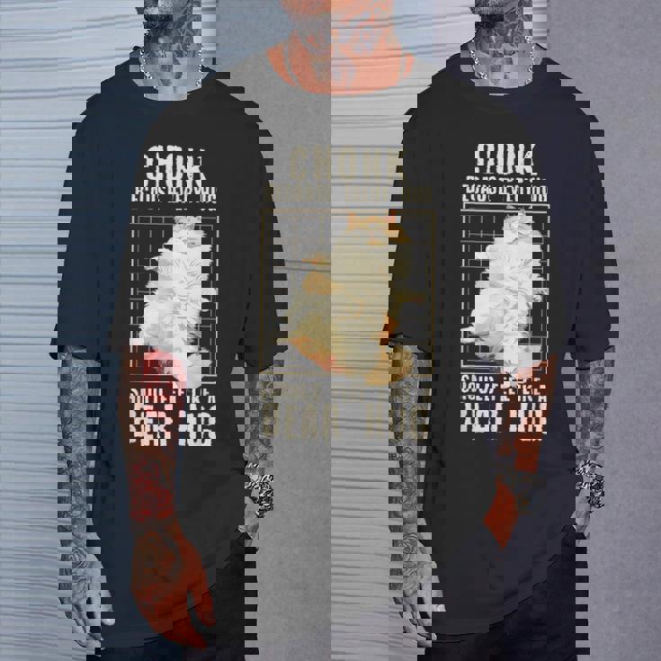 かわいい ラガマフィン 猫 面白い チョンク ぽっちゃり 猫 Tシャツ 彼への贈り物