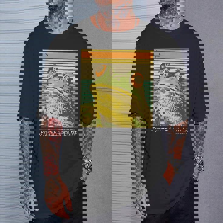 かわいい 面白い レトロ カエル Tシャツ 彼への贈り物