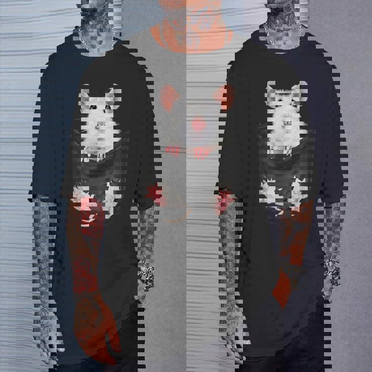 かわいいねずみポケットネズミ好き Tシャツ 彼への贈り物