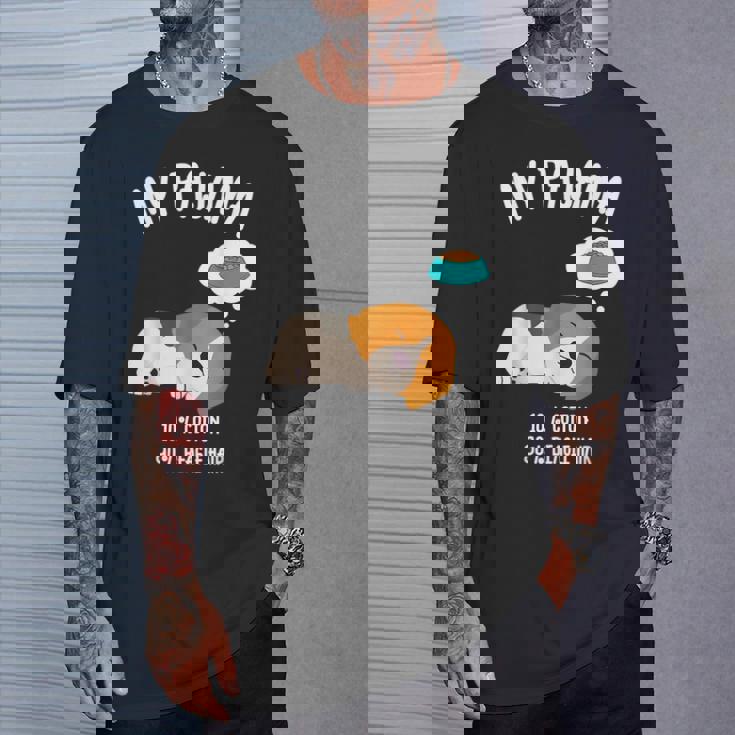 かわいいスリーピングビーグル ペット愛好家のための面白い犬のデザイン Tシャツ 彼への贈り物