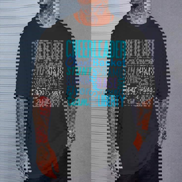 かわいいチアリーダーギフト ブルーチアムーブ チアリーディングコーチ Tシャツ 彼への贈り物