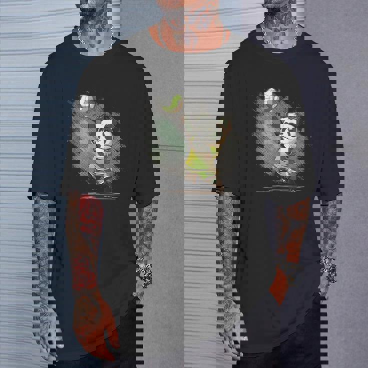 かわいいバレーボール・パンダ Tシャツ 彼への贈り物