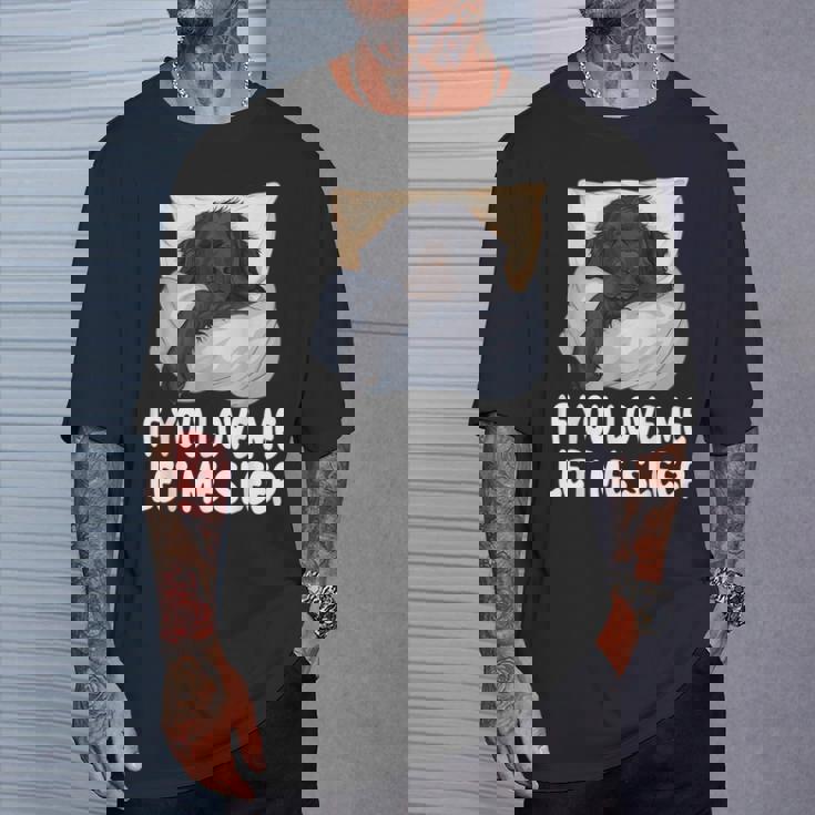 かわいいフラットコートレトリバー If You Love Meleep Tシャツ 彼への贈り物