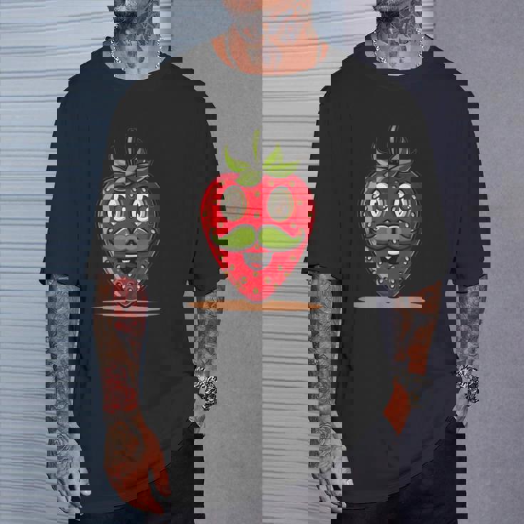 かわいい口ひげストロベリーコスチューム Tシャツ 彼への贈り物