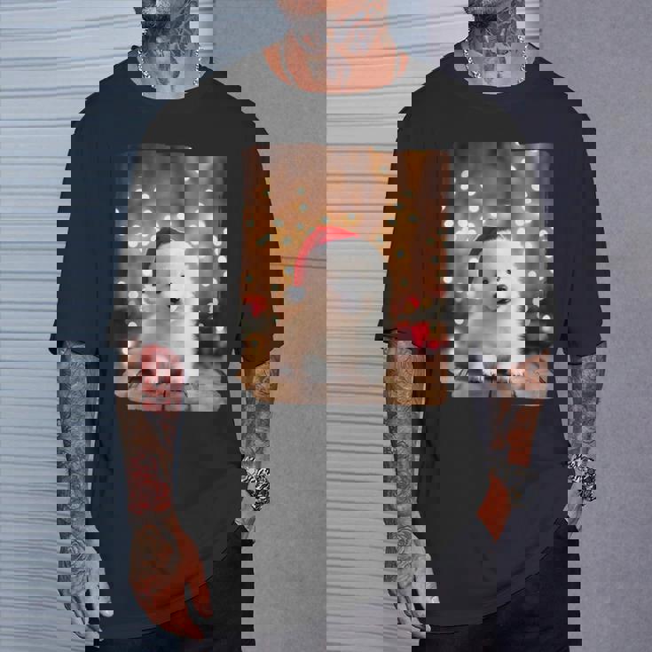 かわいい子犬の動物のクリスマス–サモエド犬のグラフィック Tシャツ 彼への贈り物