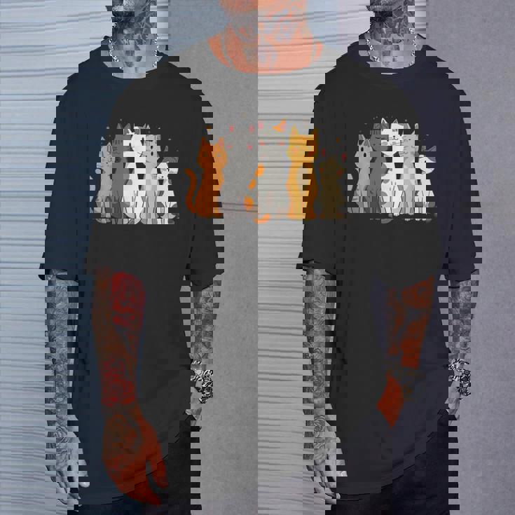 かわいい漫画の猫のイラスト Tシャツ 彼への贈り物