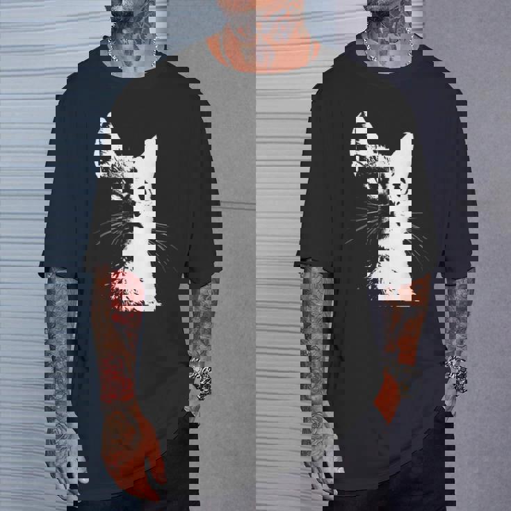 かわいい猫のポートレートデザイン。 Tシャツ 彼への贈り物