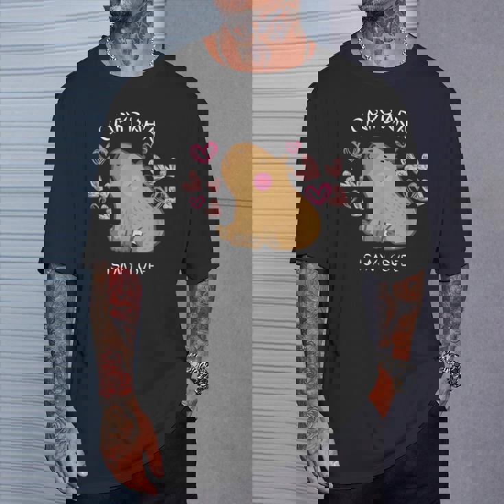 げっ歯類 面白いカピバラ カピバラアート メンズ レディース キッズ Tシャツ 彼への贈り物